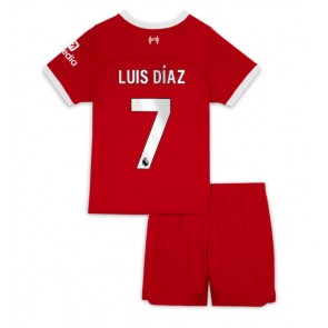 Maillot de foot Liverpool Luis Diaz #7 Domicile enfant 2023-24 Manches Courte (+ pantalon court)
